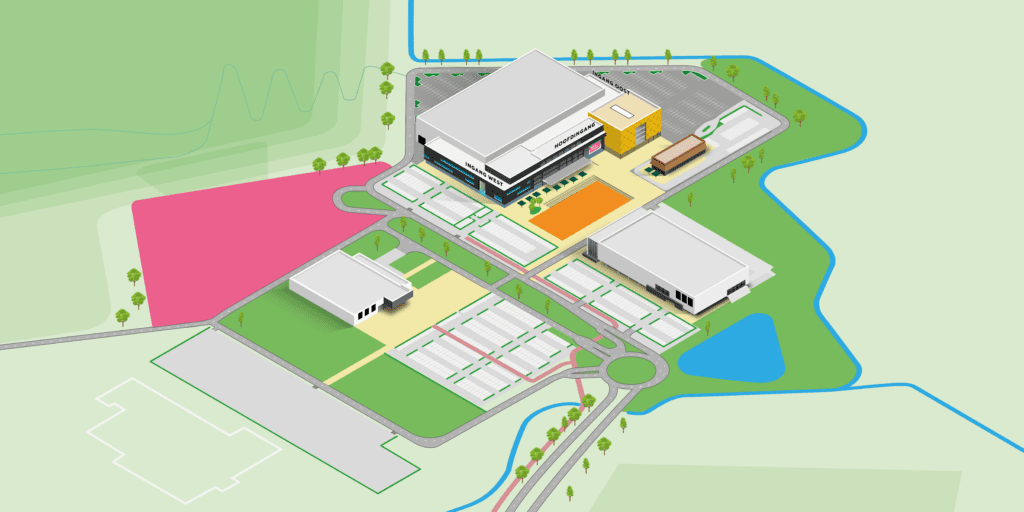 Overzicht outdoorterrein Breepark Breda voor evenementen