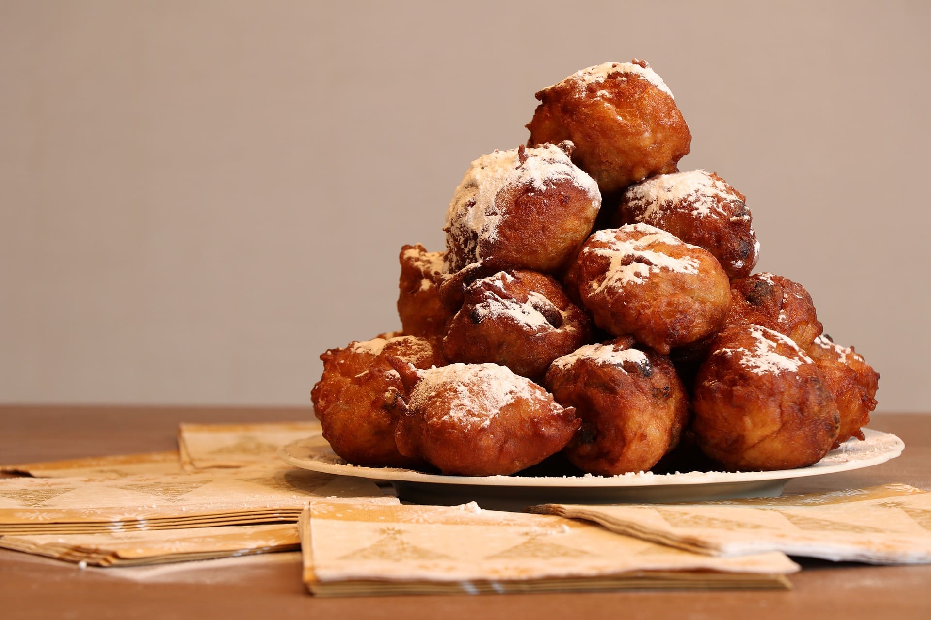 Stapel lekkere oliebollen