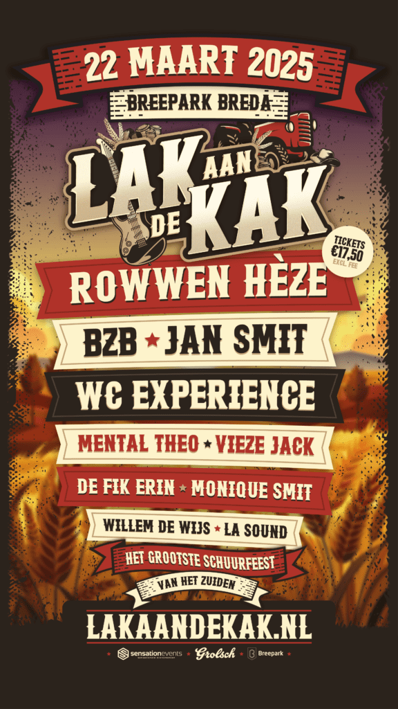 Lak aan de Kak schuurfeest in Breda bij Breepark evenementenhal